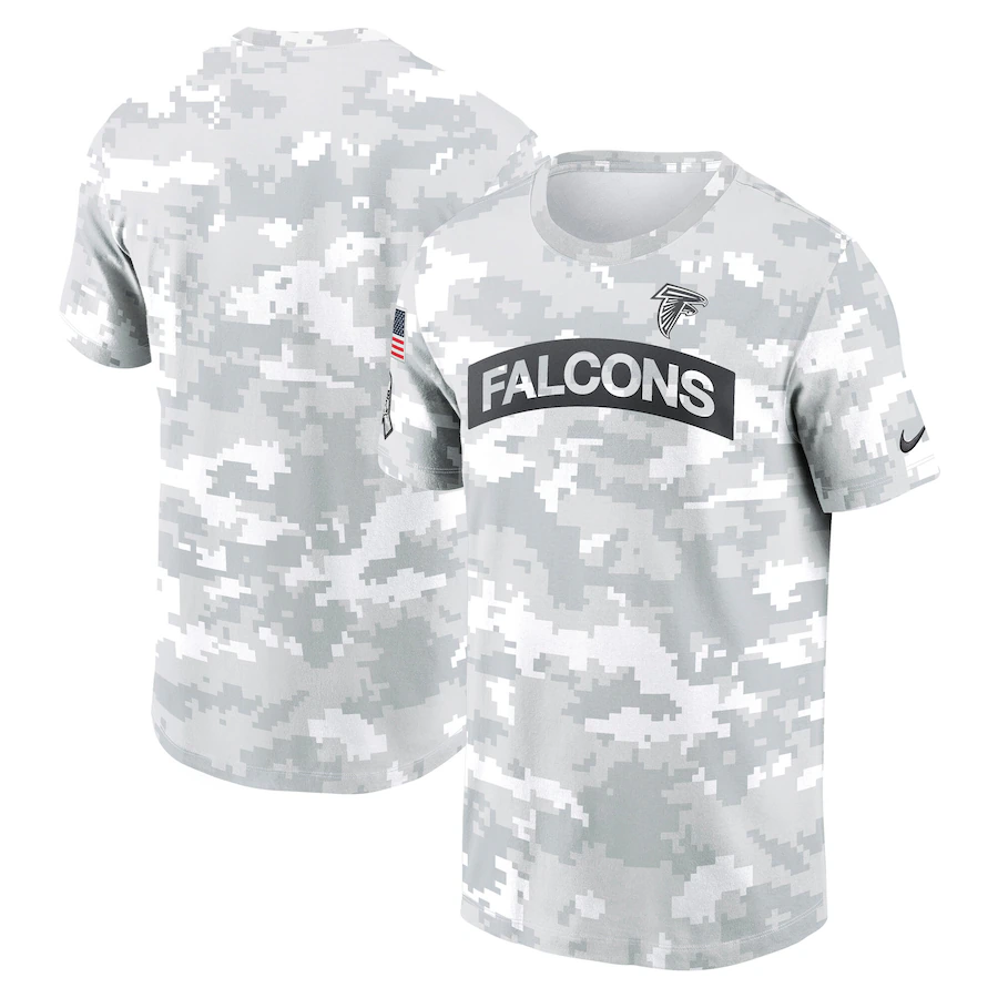 NFL Falcons 2024 White Grey Salute To Service t shirt