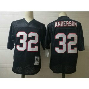 NFL Falcons 32 Jamal Anderson Black Throwback Men Jersey