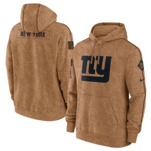 NFL Giants 2023 Brown Salute to Service Pullover Hoodie