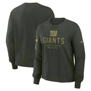 NFL Giants Dark Green 2025 Salute to Service Sideline Dri-FIT Long Sleeve T-Shirt