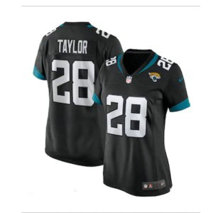 NFL Jacksonville Jaguars 28 Taylor Black Women Jersey