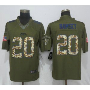 NFL Jaguars 20 Jalen Ramsey Olive Salute to Service Nike Limited Men Jersey