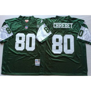 NFL Jets 80 Wayne Chrebet Green M&N Throwback Men Jersey