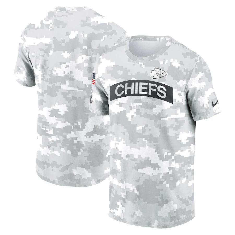 NFL Kansas City Chiefs 2024 White Grey Salute To Service t shirt