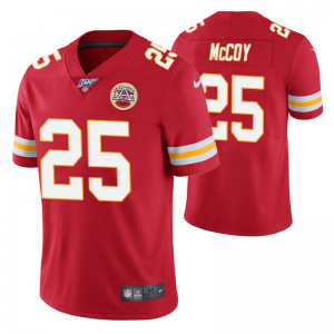 NFL Kansas City Chiefs 25 LeSean McCoy 100th Season Red Vapor Untouchable Limited Men Jersey