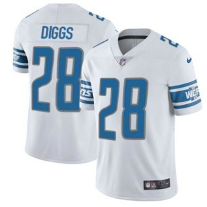NFL Lions 28 Quandre Diggs White Vapor Untouchable Limited Men Jersey