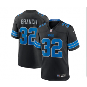 NFL Lions 32 Brian Branch lions Black Jersey