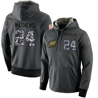 NFL Men's Nike Philadelphia Eagles #24 Ryan Mathews Stitched Black Anthracite Salute to Service Player Performance Hoodie NFL Men's Nike Philadelphia Eagles #24 Ryan Mathews Stitched Black Anthracite Salute to Service Player Performance Hoodie
