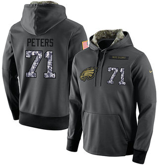 NFL Men's Nike Philadelphia Eagles #71 Jason Peters Stitched Black Anthracite Salute to Service Player Performance Hoodie NFL Men's Nike Philadelphia Eagles #71 Jason Peters Stitched Black Anthracite Salute to Service Player Performance Hoodie
