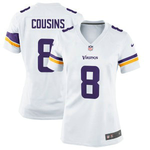 NFL Minnesota Vikings 8 Kirk Cousins Nike White Women Jersey