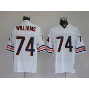 NFL Mitchell&Ness Chicago Bears 74 Chris Williams White Throwback Jersey