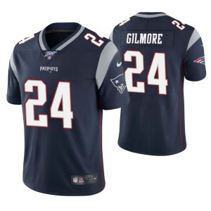 NFL New England Patriots 24 Stephon Gilmore Navy 100th Season Vapor Untouchable Limited Men Jersey