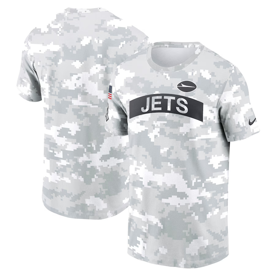 NFL New York Jets 2024 White Grey Salute To Service t shirt