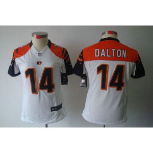 NFL Nike Bengals 14 Andy Dalton White Women's Limited Jersey
