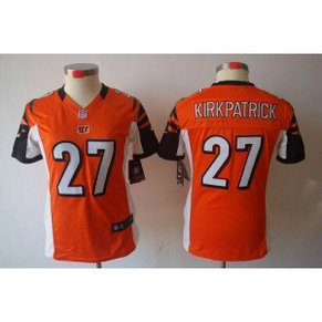 NFL Nike Bengals 27 Dre Kirkpatrick Orange Women's Limited Jersey