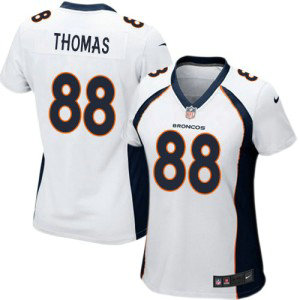 NFL Nike Broncos 88 Demaryius Thomas White Women Jersey