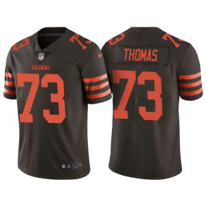 NFL Nike Browns 73 Joe Thomas Brown Color Rush Men Limited Jersey