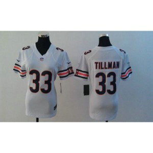NFL Nike Chicago Bears 33 Charles Tillman White Women Jersey