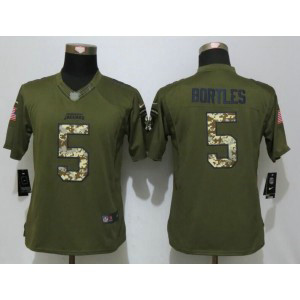 NFL Nike Jaguars 5 Blake Bortles Green Salute To Service Women Jersey