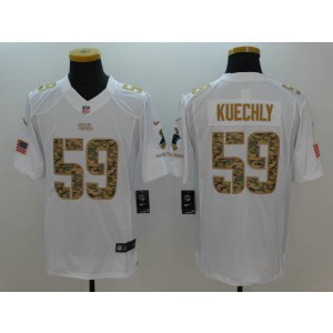 NFL Nike Panthers 59 Luke Kuechly White Salute To Service Limited Men Jersey
