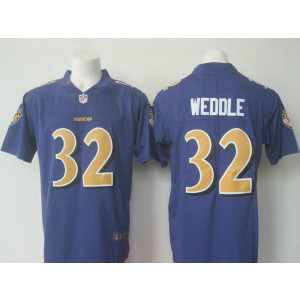 NFL Nike Ravens 32 Eric Weddle Purple Color Rush Men Limited Jersey