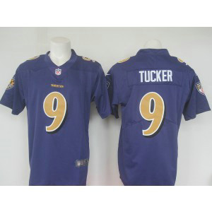 NFL Nike Ravens 9 Justin Tucker Purple Color Rush Men Limited Jersey