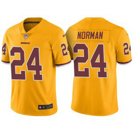 NFL Nike Redskins 24 Josh Norman Gold Color Rush Men Limited Jersey
