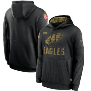 NFL Philadelphia Eagles 2020 Black Salute To Service Hoodie