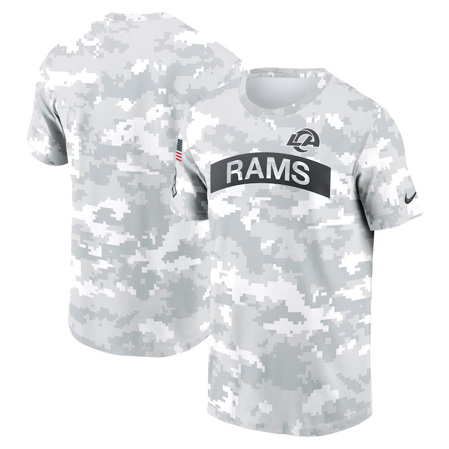 NFL Rams 2024 White Grey Salute To Service t shirt