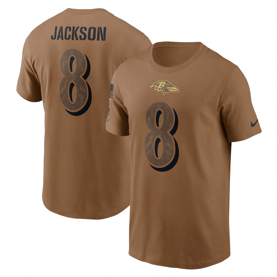 NFL Ravens T-Shirt #8 jackson salute