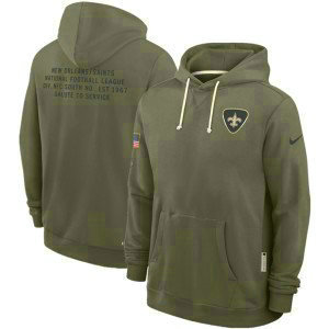 NFL Saints Olive 2025 Salute to Service Pullover Hoodie NFL Saints Olive 2025 Salute to Service Pullover Hoodie