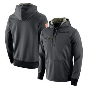 NFL San Diego Chargers Nike Anthracite Salute to Service Player Performance Hoodie