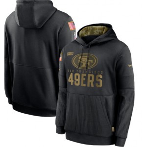 NFL San Francisco 49ers 2020 Black Salute To Service Hoodie NFL San Francisco 49ers 2020 Black Salute To Service Hoodie