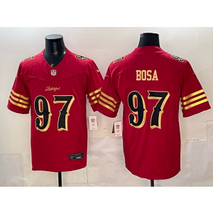 NFL San Francisco 49ers 97 Bosa Red Gold Rivalries F.U.S.E. Vapor Limited Men Jersey