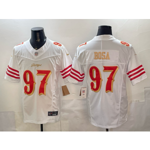 NFL San Francisco 49ers 97 Bosa White Gold Rivalries F.U.S.E. Vapor Limited Men Jersey