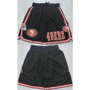 NFL San Francisco 49ers Black Shorts (Run Small)