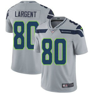 NFL Seahawks 80 Steve Largent Gray Vapor Untouchable Nike Limited Men Jersey