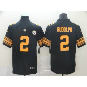 NFL Steelers 2 Mason Rudolph Black Color Rush Men Jersey