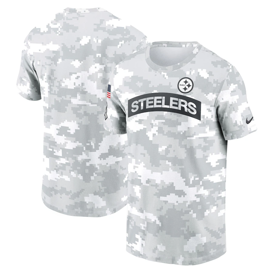 NFL Steelers 2024 White Grey Salute To Service t shirt
