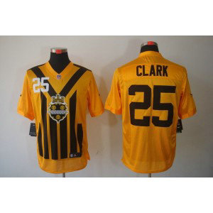NFL Steelers 25 Clark Yellow Throwback Men Jersey