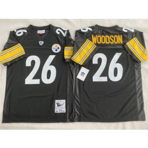 NFL Steelers 26 Rod Woodson Black Throwback Men Jersey