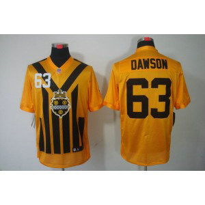 NFL Steelers 63 Dawson Yellow Throwback Men Jersey