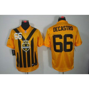 NFL Steelers 66 Deastro Yellow Throwback Men Jersey