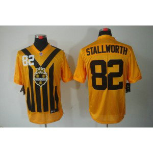 NFL Steelers 82 John Stallworth Yellow Throwback Men Jersey