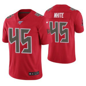 NFL Tampa Bay Buccaneers 45 Devin White Red 100th Season Color Rush Limited Men Jersey