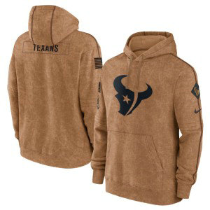 NFL Texans 2023 Brown Salute to Service Pullover Hoodie