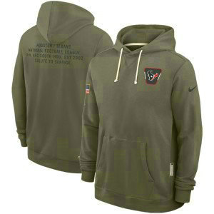 NFL Texans Olive 2025 Salute to Service Pullover Hoodie NFL Texans Olive 2025 Salute to Service Pullover Hoodie