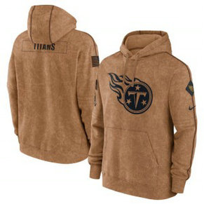 NFL Titans 2023 Brown Salute to Service Pullover Hoodie