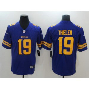 NFL Vikings 19 Adam Thielen Purple Color Rush Nike Limited Men Jersey