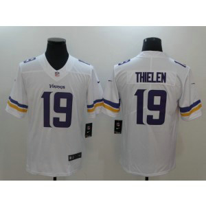 NFL Vikings 19 Adam Thielen White Vapor Untouchable Nike Limited Men Jersey